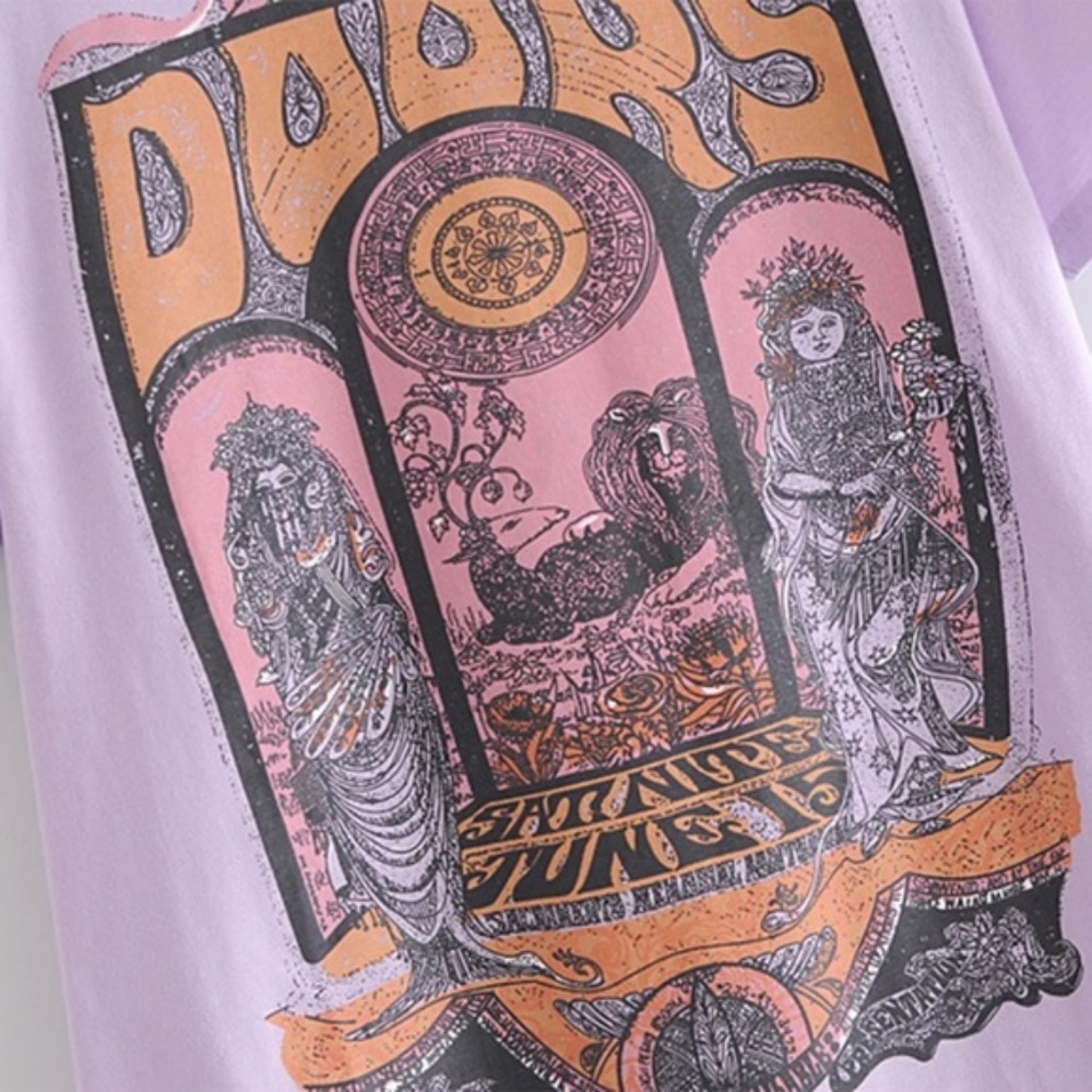 SOLD OUT Lilac The Doors Rock Band Music Graphic Tee - Picture 5 of 7